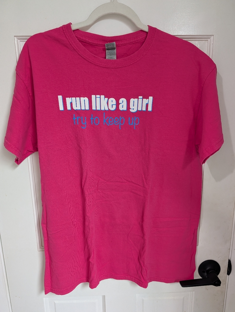 Gildan Hot Pink Girls' 'I Run Like a Girl' Graphic Tee